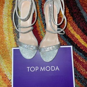 Top Moda Silver Heels🤍
